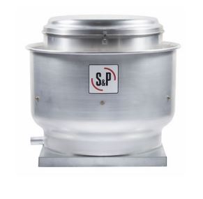 EXTRACTOR CENTRÍFUGO DE TEJADO DESCARGA VERTICAL PARA ALTA PRESIÓN, TRANSMISIÓN POLEAS-BANDA MOD. CRVH-T