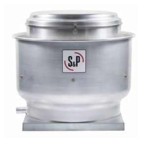 EXTRACTOR CENTRIFUGO DE TEJADO DESCARGA VERTICAL PARA BAJA PRESIÓN TRANSMISIÓN DIRECTA MOD. CRVL-D