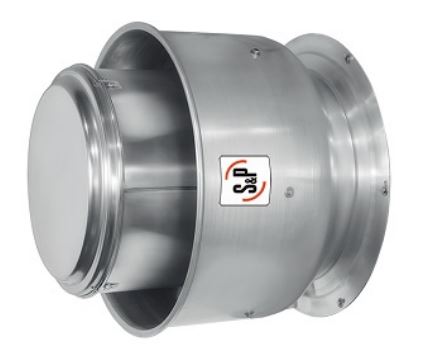 EXTRACTOR CENTRIFUGO DE PARED DESCARGA VERTICAL PARA BAJA PRESIÓN, TRANSMISIÓN POLEAS-BANDA MOD. CRWL-T